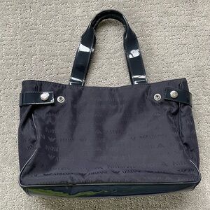 Armani Junior Navy Blue Satchel Tote Bag With Dust Bag
